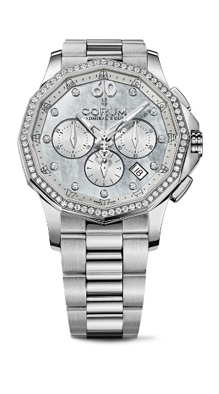 Corum Admiral's Cup Legend 38 Chronograph Diamonds Steel watch REF: 132.101.47/V200 PK11 Review - Click Image to Close